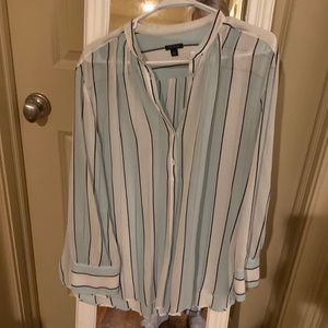 Ann Taylor pin-stripe blouse, sz XL